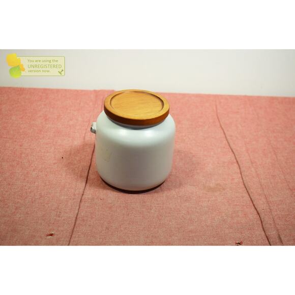 Hearth & Hand with Magnolia 12oz Stoneware Coffee Canister Wood Lid (Damaged) - Picture 2 of 6